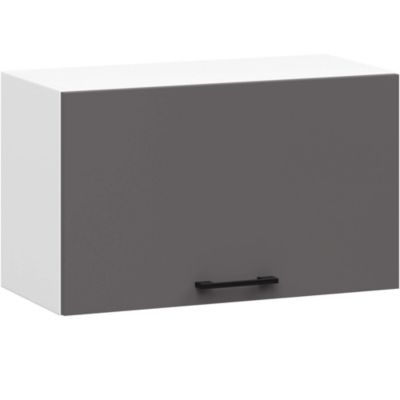 Armoires de cuisine haute AKORD W60 hotte OLIWIA Blanc 60 cm 1 porte couleur Gris Graphite 1 étagère 60x30x29 cm
