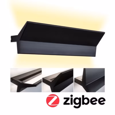 Applique LED Smart Home Zigbee 3.0 Stine Tunable White 970lm 230V 13W gradable Noir mat