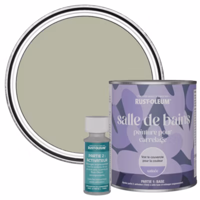 Peinture Beige pour carrelage de Salle de Bain, Satinée – RUST-OLEUM – Grège 750ml