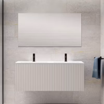 Ensemble meuble BARI + vasque céramique FLAT – 120cm Cotton