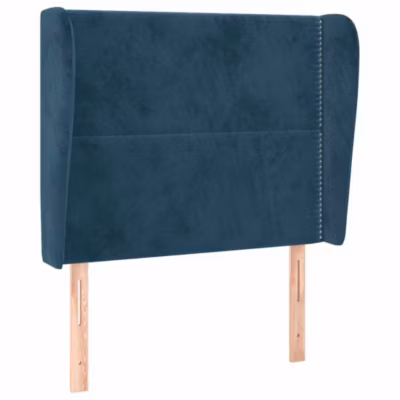 vidaXL Tête de lit avec oreilles Bleu foncé 83x23x118-128 cm Velours3117850