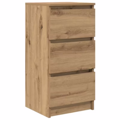 Buffet chêne artisanal 37,5x35x76 cm bois d&rsquo;ingénierie vidaXL