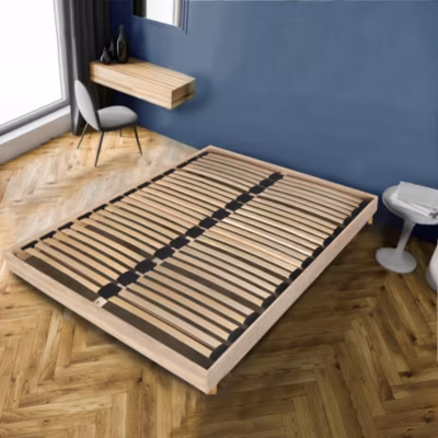 Sommier sur pied SOMKIT 140×190 / Décor Chêne blanchi