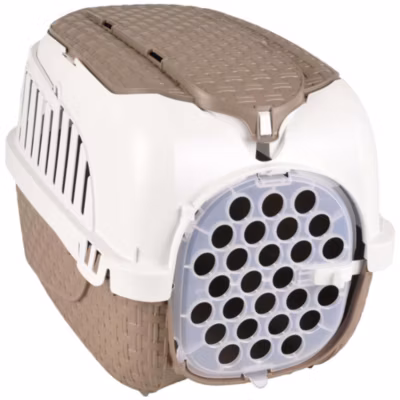 Cage de transport, Tour Taupe taille XS  33 X 52 X 34 cm pour petit chiens ou chats