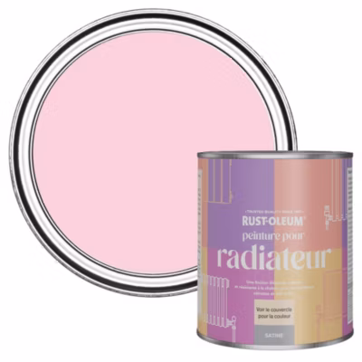 Peinture Rose Résistante à la chaleur pour Radiateur, Finition Satinée – RUST-OLEUM – Bonbon 750ml