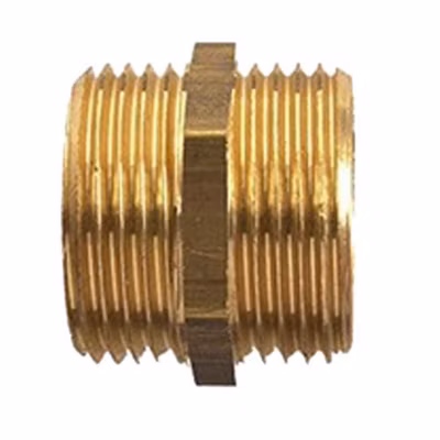Mamelon double mâle 26/34 laiton – GARIS – D04005B