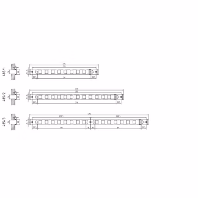 Grille glissière 275x22mm alu – RENSON – 11944
