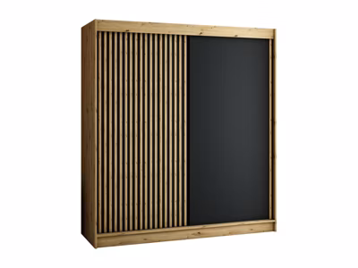 Armoire Lamelo a portes coulissantes H. 200 x L. 200 x P. 62 2 portes