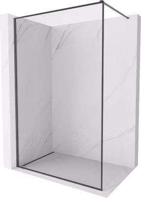 Mexen Kioto-XF paroi de douche Walk-in avec cadre 80 x 202 cm, transparent 10 mm, gris canon brossé – 800-080-104-66-00-X
