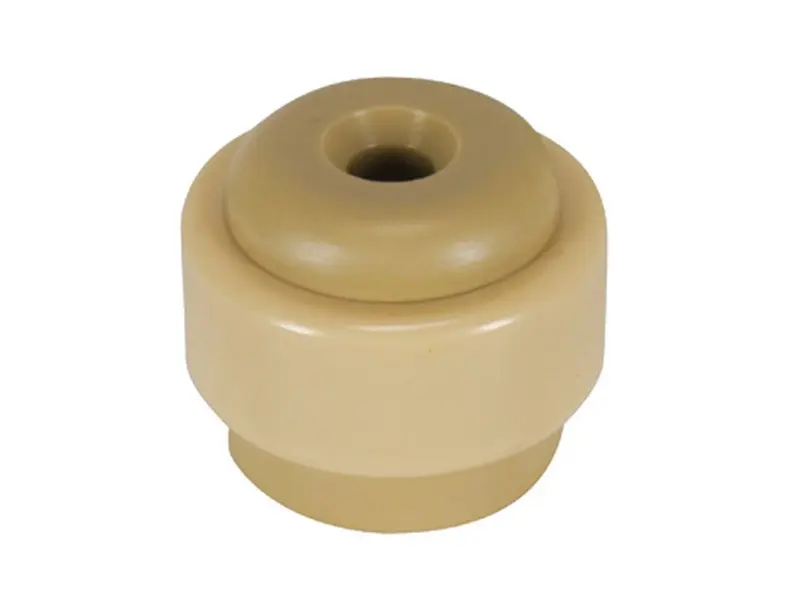 Butée de sol Modèle cylindre à visser Plastique beige H:30mm Ø35mm Blister de 1