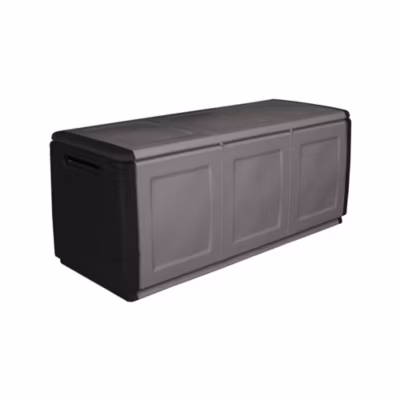 Malle Achse, Coffre polyvalent, Coffre de rangement, Boîte de rangement, 100% Made in Italy, 138x53h57 cm, Gris clair et noir