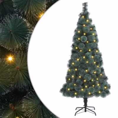 Sapin de Noël artificiel pré-éclairé Vert 180 cm PET vidaXL