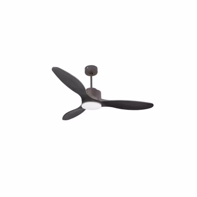 Modulo de KlassFan – Super destratificateur et ventilateur DC 132 cm Chocolat bois noir Lumière  dimmable 25 à 40 m²