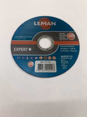 1 X disque de  tronçonnage inox 125 x 22 x 1 mm – Leman Expert