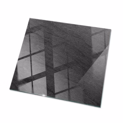Dessus de table en verre trempé Wallfluent 60×60 cm Texture de pierre naturelle