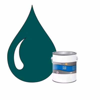 Peinture fer antirouille – Laque extérieure Semi-Brillante POK FER – 1L – RAL 6026 – Vert Opale