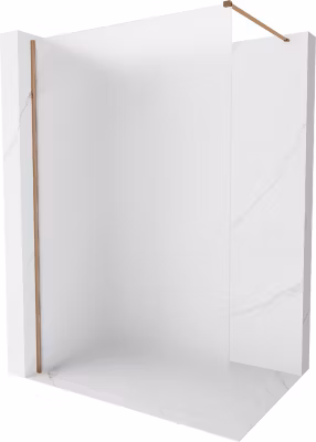 Mexen Kioto-X paroi de douche Walk-in 60 x 200 cm, givrée 10 mm, or rose – 800-060-101-60-30-X