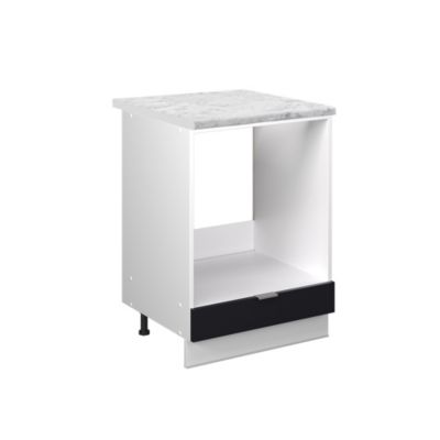 Vicco Meuble pour four Noir rayé 60cm , PT Marbre