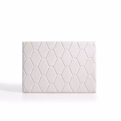 Tête de lit – ECCOX – Agata – Similicuir blanc – Dimensions 115x115x8 cm – Style contemporain
