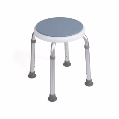Tabouret de douche pivotant twist chrome réglable
