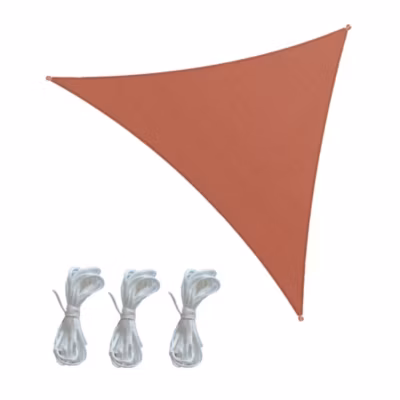 Voile d&rsquo;ombrage 5x5x5 m Polyester Imperméable Acier Rouge Rebecca Mobili