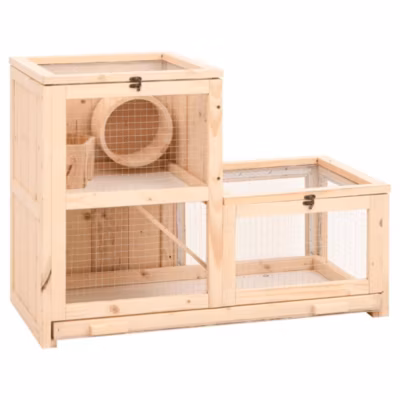 Cage à hamster 81x40x60 cm bois massif de sapin vidaXL