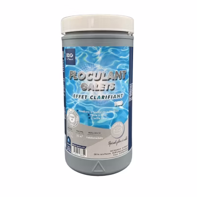 Galet Floculant Clarifiant Piscine – 8 Galets 125 g – Double Effet Floculation Clarification Eau Cristalline -Pot 1kg – EDGBA