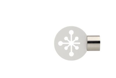 1 EMBOUT FLOCON – BLANC MAT – DIAMÈTRE 28