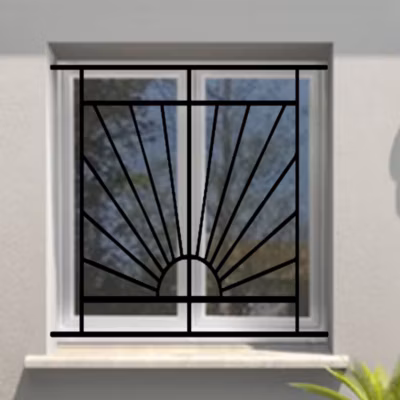Grille de Defense Soleil pour Fenetre H 115 cm x L 140 cm (côte tableau)