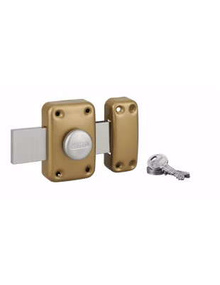 Verrou à bouton et cylindre Capital, 30mm, pêne longueur 160mm, 3 clés – THIRARD