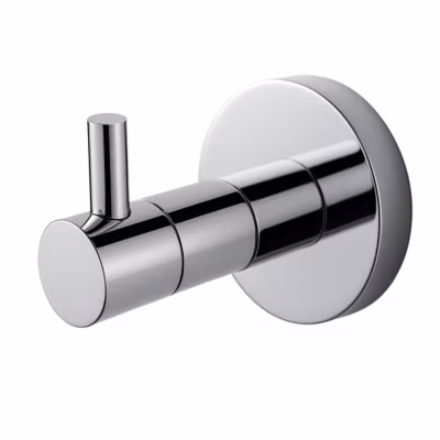BALNEO – crochet porte-serviettes en acier inox chromé argenté – crochet de salle de bain QUBE inoxydable