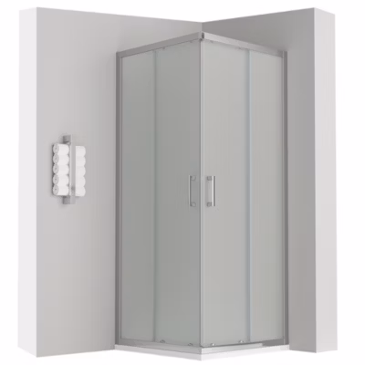 Cabine de douche LANA portes coulissantes H.185 cm verre 6 mm opaque 80 x 100 cm – Saniverre