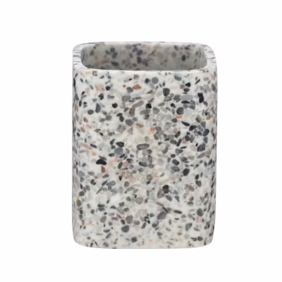 Gobelet de salle de bain effet TERRAZZO