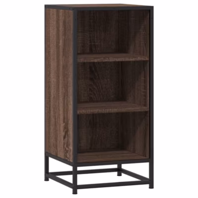 Buffet chêne marron 35,5x35x76 cm bois d&rsquo;ingénierie et métal vidaXL