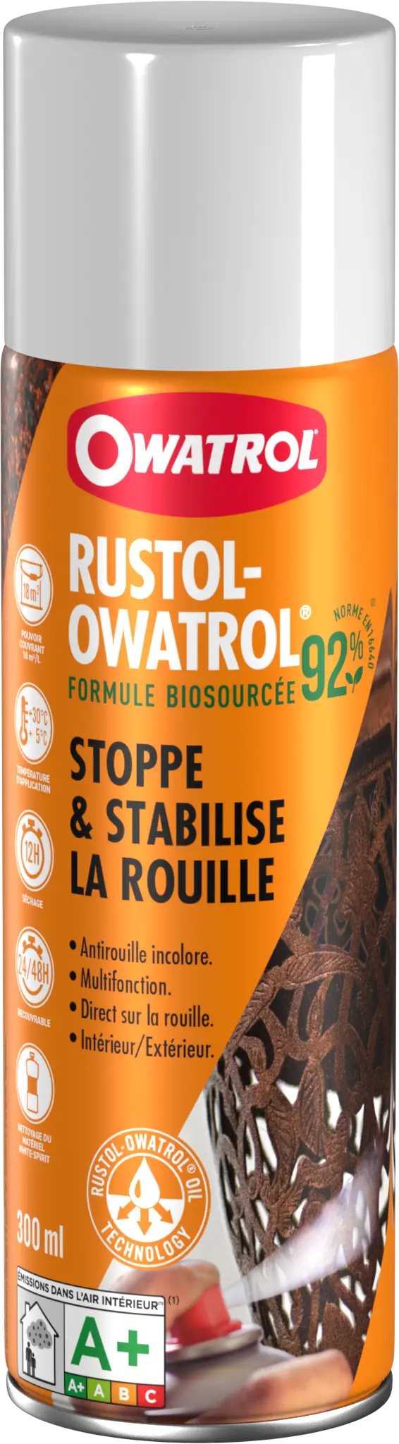 Antirouille Incolore RUSTOL OWATROL – Spray de 0,3L