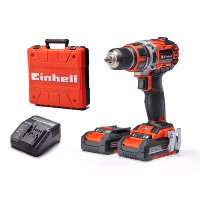 Einhell Perceuse Visseuse sans fil TE-CD 18/50 Li BL – 2 vitesses – 20 positions – 2 batteries Power X-Change 2,0Ah