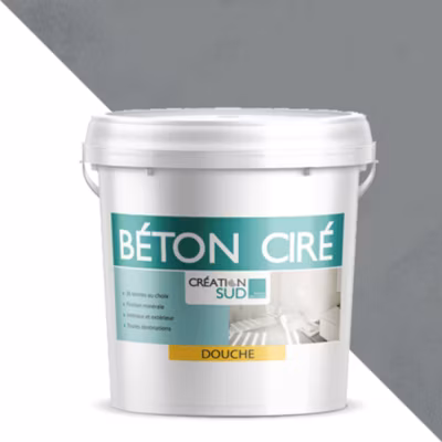 Béton ciré salle de bains – Kit complet 5m² (en 2 couches) –  Fer – CREATION SUD