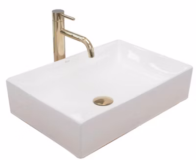 Vasque À Poser Rea Inga White Rectangle