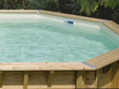 Liner piscine hors-sol Ubbink 400x640xH130cm 75/100ème coloris beige