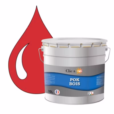 Peinture extérieure bois – Résistante aux intempéries POK BOIS – 10L – RAL 1021 – Jaune Colza – Clic & Pok