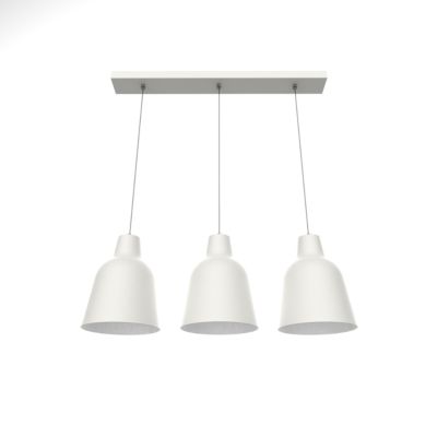 LUMICOM – DONG TRACK Suspension, 3X E27, max 42W, métal, blanc mat/feuille argent, D.16cm