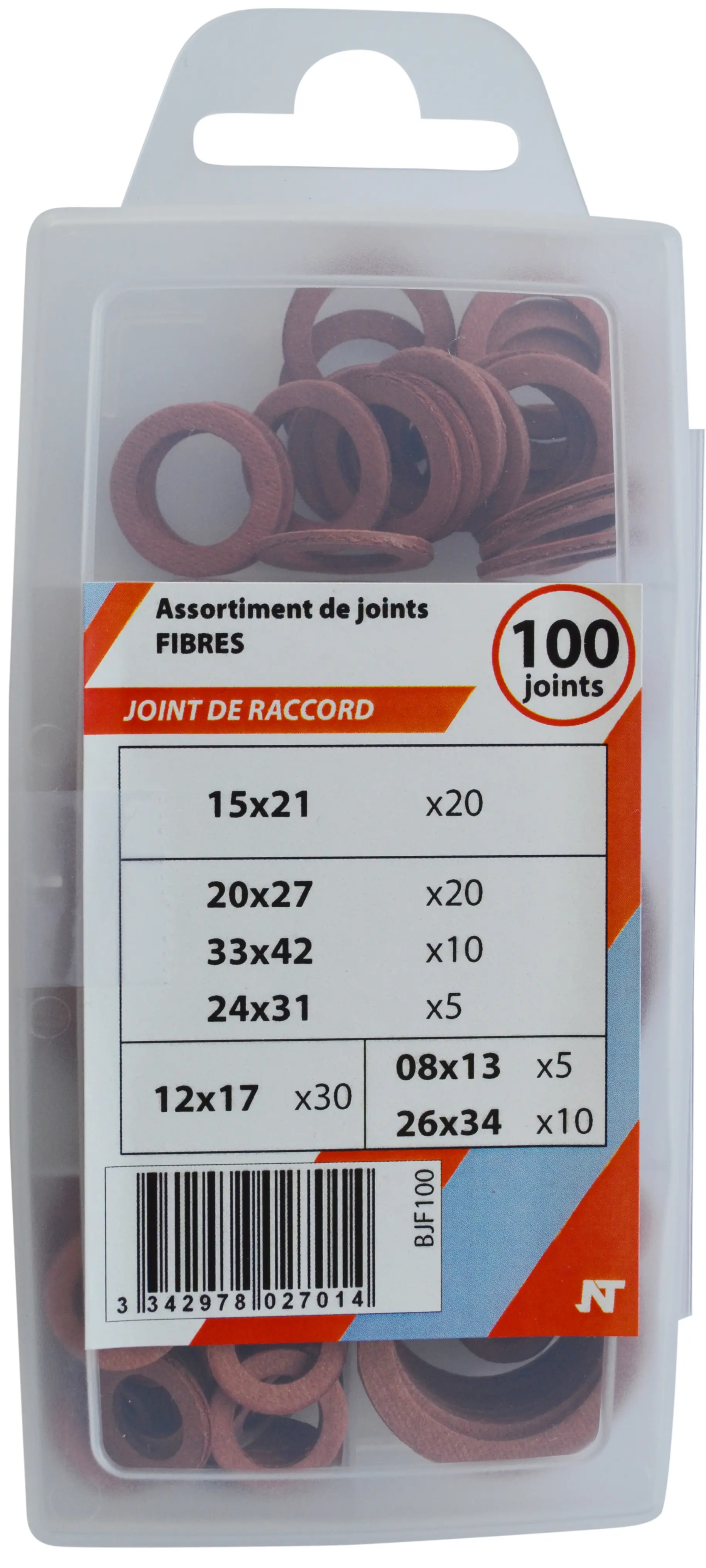 Coffret de 100 joints fibre