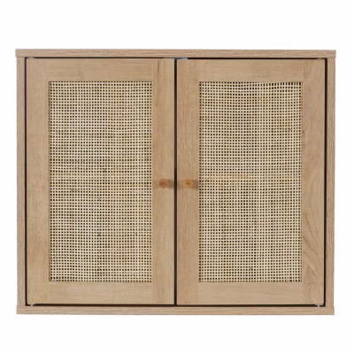 Armoire murale 2 portes en cannage BALI