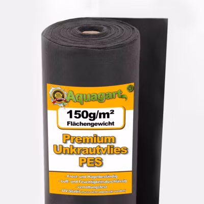 30 m² feutre de paillage anti-mauvaises herbes,150 g, 1 m de large, PES Aquagart