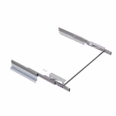 Emuca Coulisses pour table extensible et relevable Oplà Folding+39 M120, Aluminium, Inox anodisé