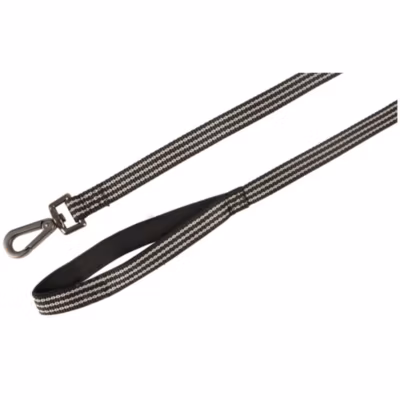 Laisse jannu noir 1 mètre par 25 mm pour chien.