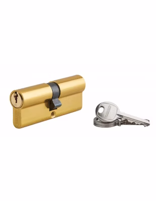 Cylindre de serrure double entrée Ecopro, 40x40mm, aluminium, anti-arrachement, 3 clés, laiton – SP