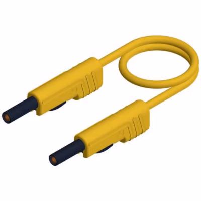 Hirschmann Test & Measurement MLB 50/1 V ge – cordon de mesure banane 4 mm, 0,50 m, jaune