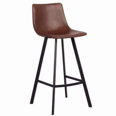 Chaise de comptoir OZON  PU cognac  H108 x L45 x P49 cm