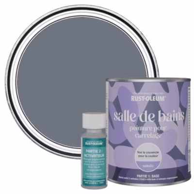 Peinture Grise pour carrelage de Salle de Bain, Satinée – RUST-OLEUM – Gris Marine 750ml